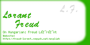 lorant freud business card